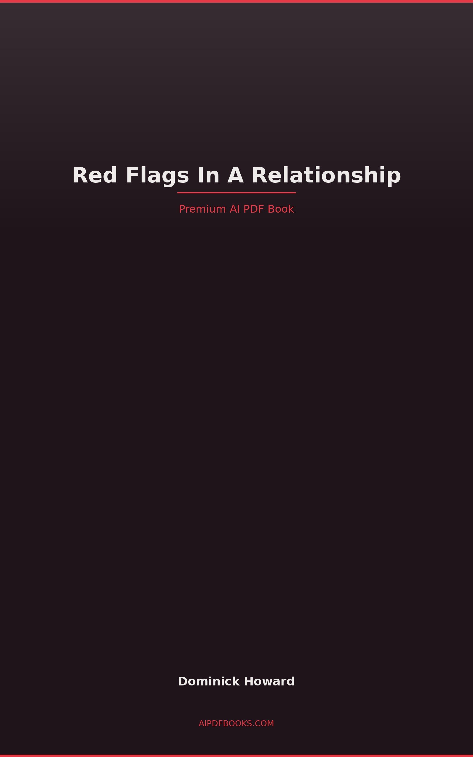 Red Flags In A Relationship cover